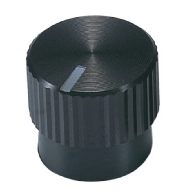 
46105 Black Aluminum shell Knobs with machining indicator, ABS plastic insert 