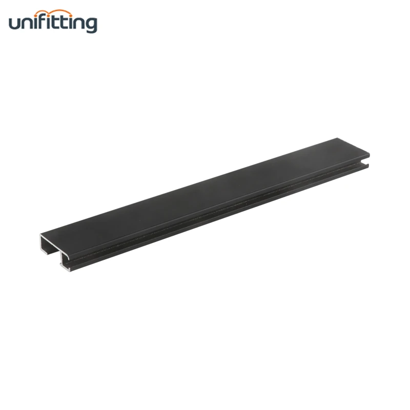 Black Ceiling Mounted Rail System Picture Hooks Hanging System T100-BK-2M