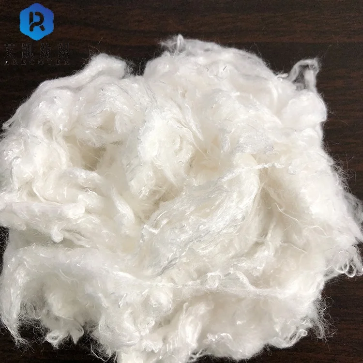 White Flame Retardant rayon bamboo viscose fiber for spinning weaving