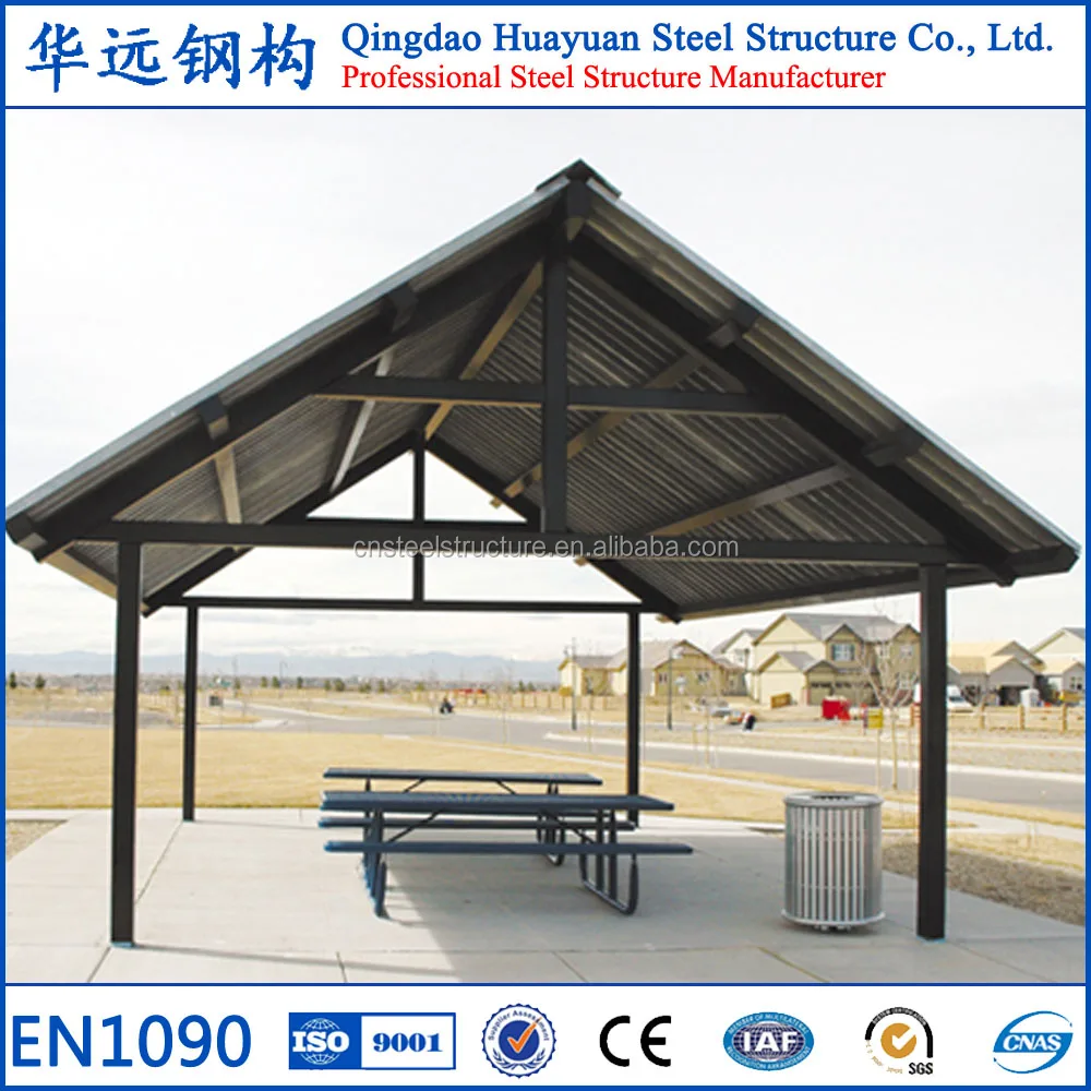 Low cost prefabricated steel roof shelter structures for car parking
