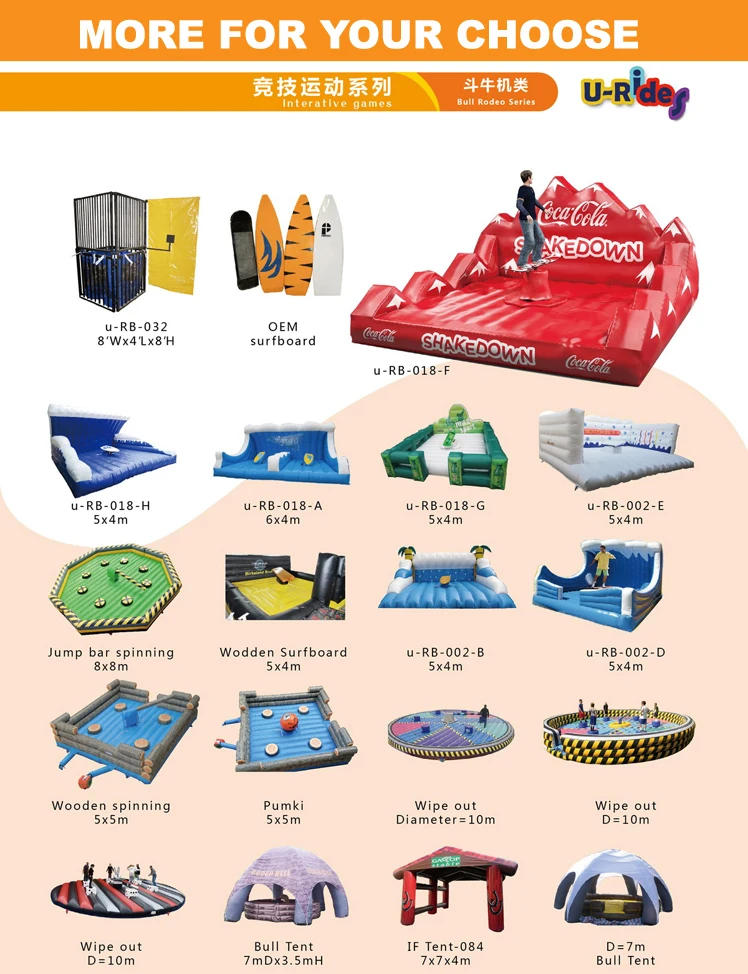 Wholesale Cheap Price Surf Simulator Rides Game Inflatable Mechanical Snowboard Rides With White Mat