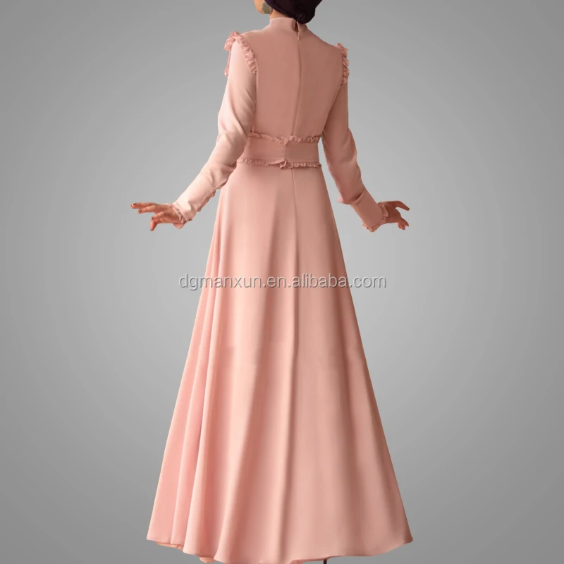 Latest Islamic Burka Design Dubai Kaftans Jalabiya New Designs Muslim Long Clothing No See Through Casual Abaya