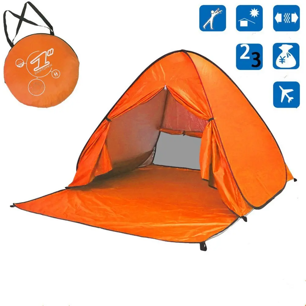 2 Seconds Pop up Portable Beach Tent Outdoor anti UV Beach Shade Tent Sun Shelter