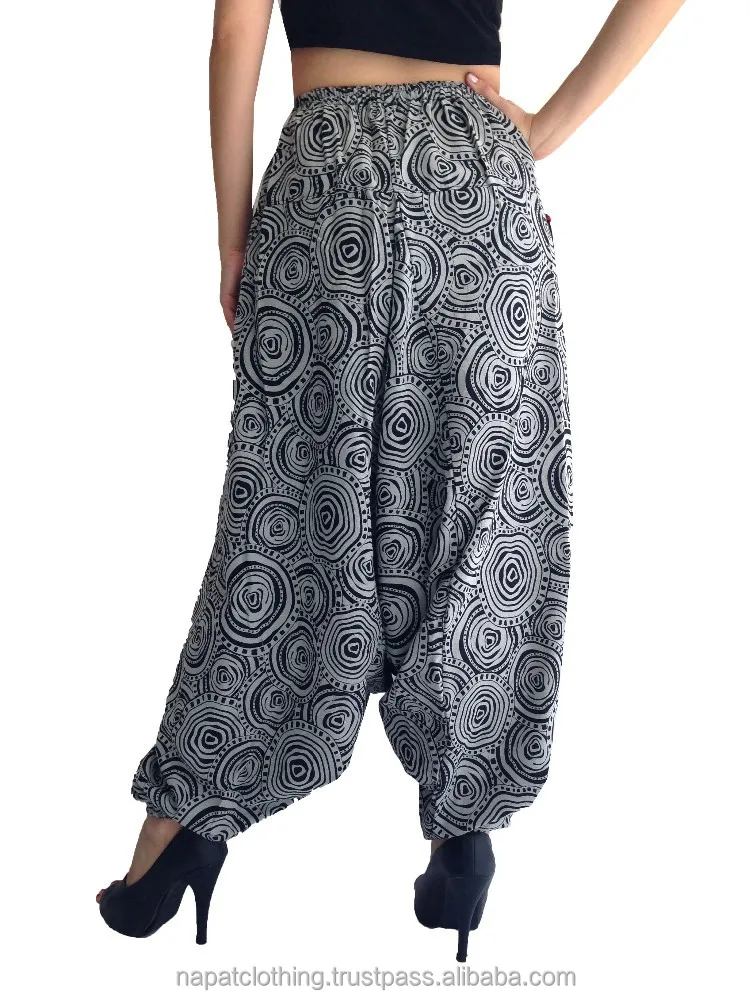 Thai Cotton Aladdin Pants or Jumpsuit Boho Baggy Genie Yoga Trouser