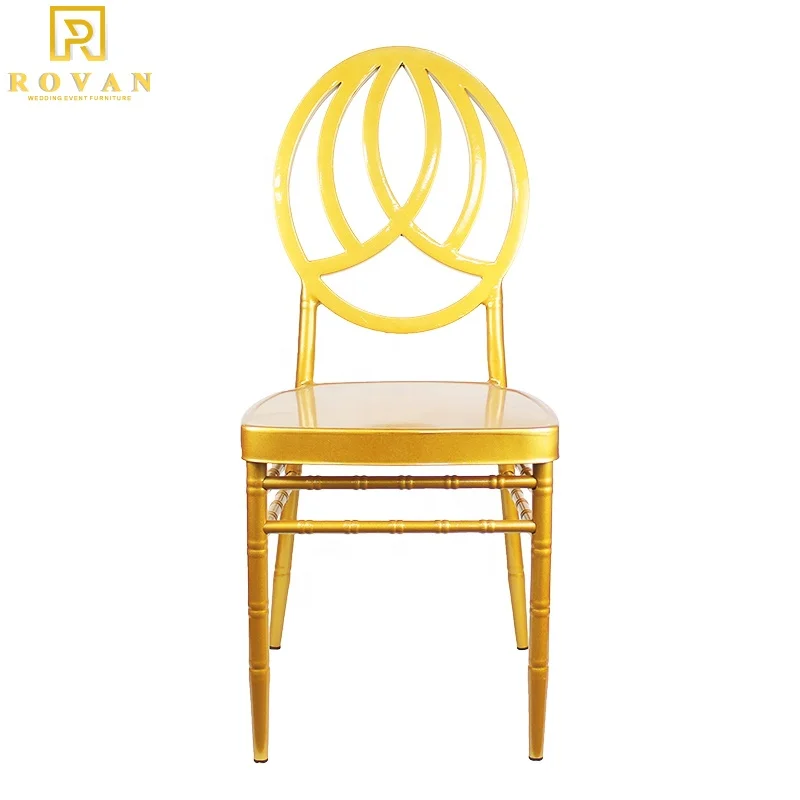 2019 new design gold phoenix chair stackable metal frame chair chiavari chair aluminium