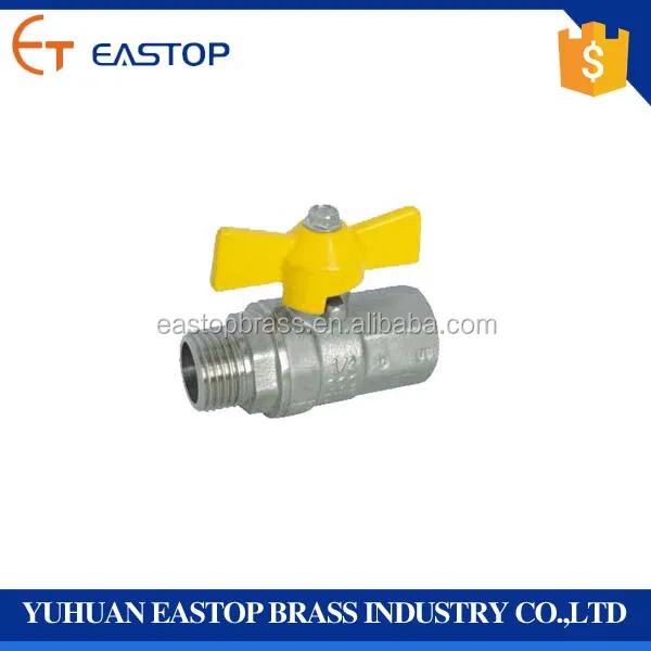 High Quality Controlled WOG600 Stopcock PN100 Ball Valve With Butterfly Handle