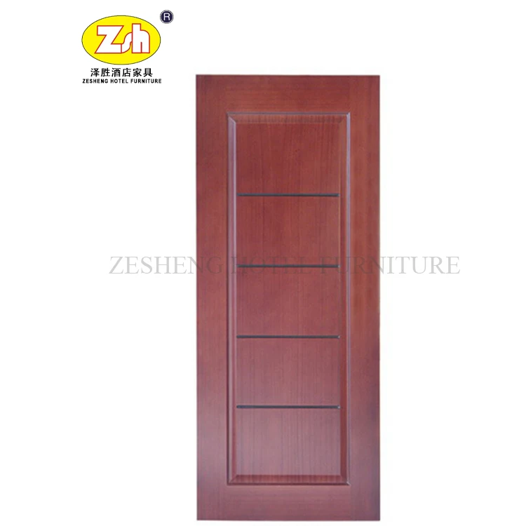 flat modern simple interior wood door for hotel DR-044