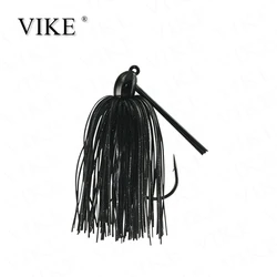 colorful rubber spinner bait jig ,bass jigs,tungsten steel jig wholesale in China VIKE Fishing tackle