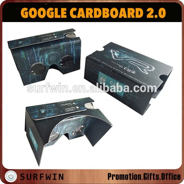  Пользовательская печать google cardboard v2.0 3D очки виртуальной