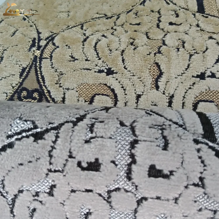 New arrival Luxury heavy Jacquard cut woven velvet fabric for sofa and upholstery sell per roll