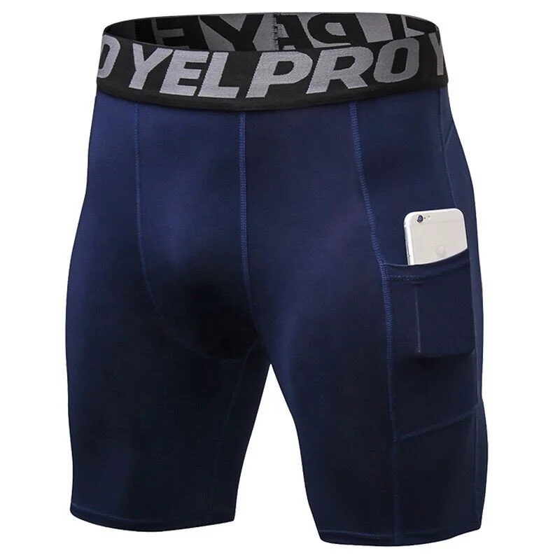 Custom logo Low moq tight men running gym shorts compression shorts