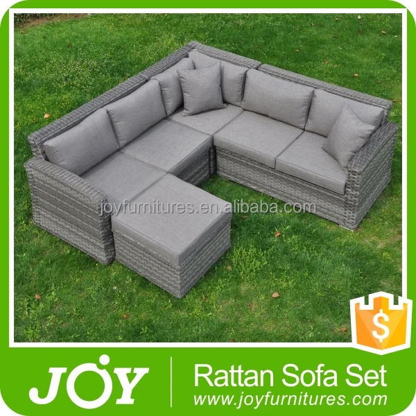 Small Indoor Wicker Sectional Sofas L Shaped Sets, Indoor Rattan Outdoor Sectional Sofa