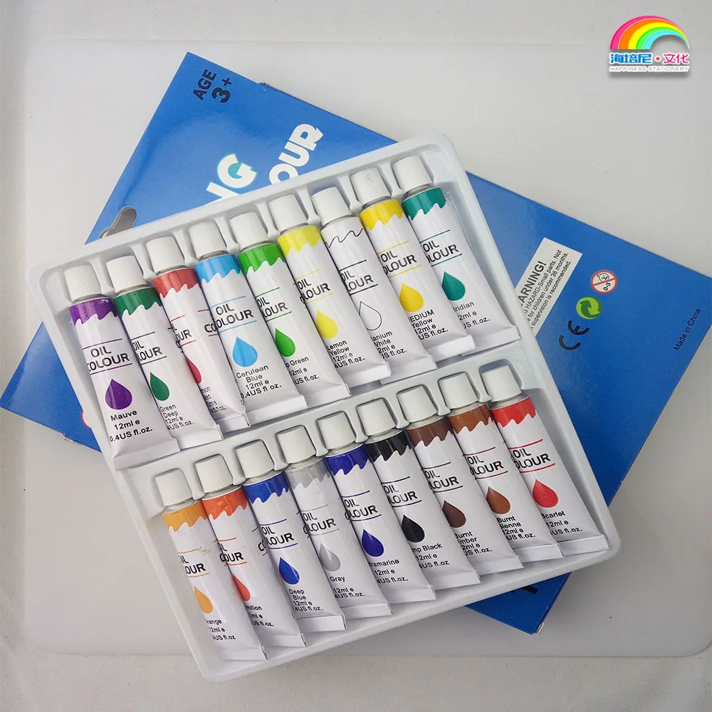 High value 18 colors 12 ml oil paint set for artist