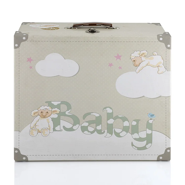 Cute Carton Baby Products Packaging Box Custom Children Suitcase Shaped Cardboard Gift Box