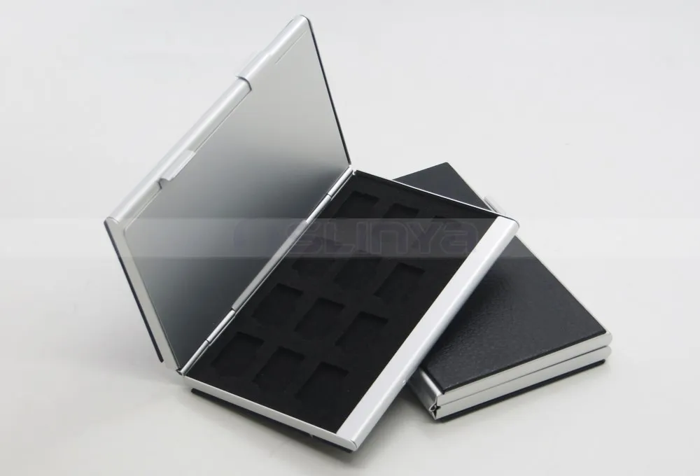 Leather Aluminum EVA 24 Micro SD TF Card Case Memory Card Storage Carrying Case Holder Protector
