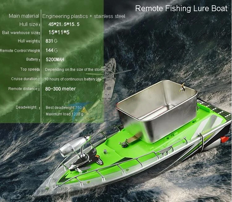Дешевая пластиковая лодка для рыбалки с пультом дистанционного управления для доставки приманки из Китая