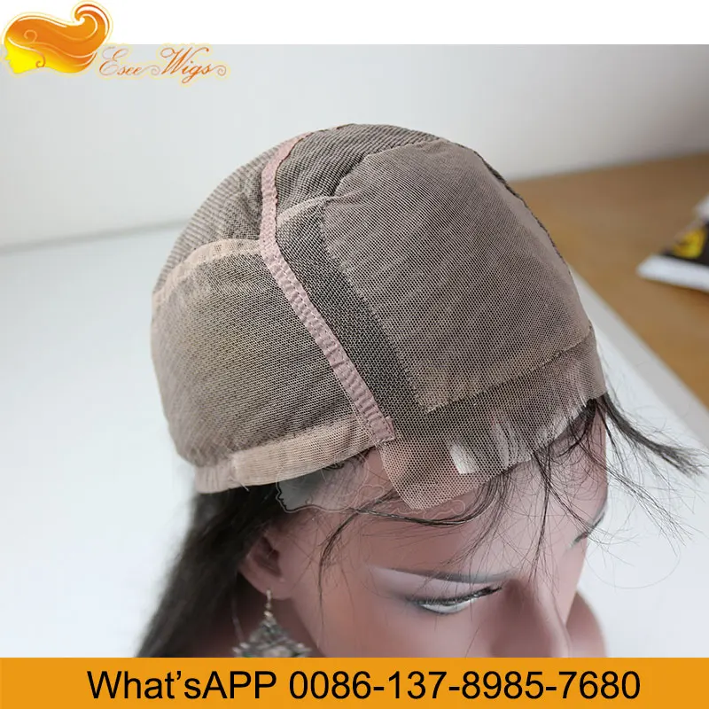 Virgin human hair full lace wig top silk based lace wigs natural color in stock customize lace wig