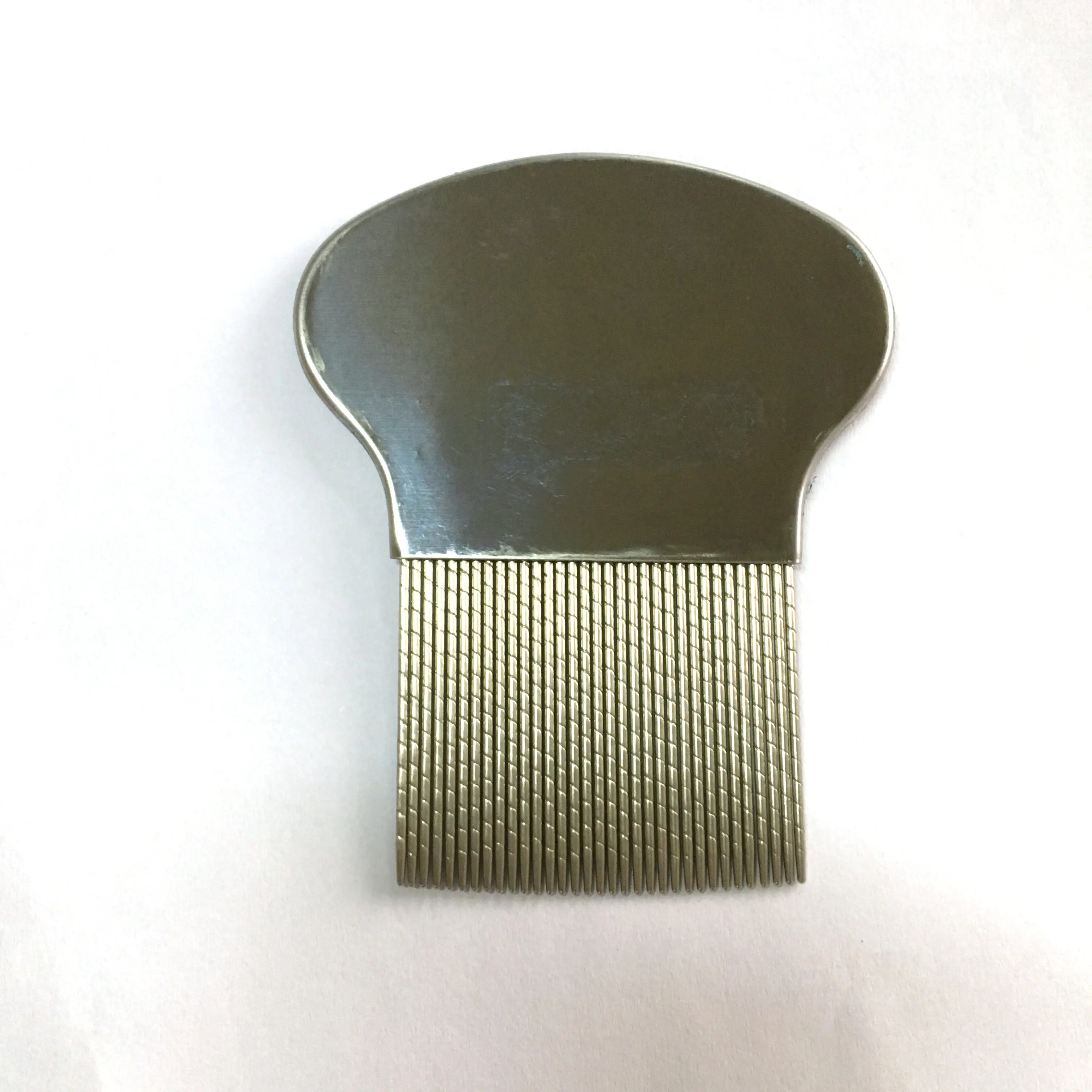 Professional Smooth Round Edge Stainless Steel Handle Grooved Needles Lice Nit Tick Louse Flea Comb