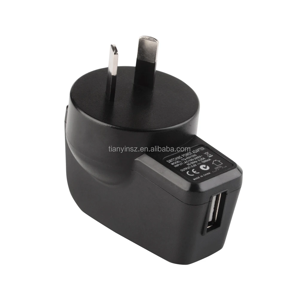 
Efficiency level VI usb charger au plug 5v 0.5a 1a 2a 2.4a with RCM 3 years warranty 
