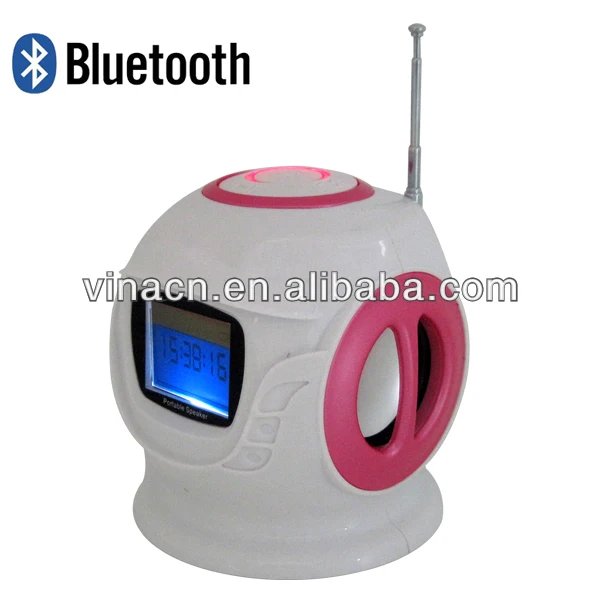 2014 new mini portable bluetooth speaker with clock and hands-free function