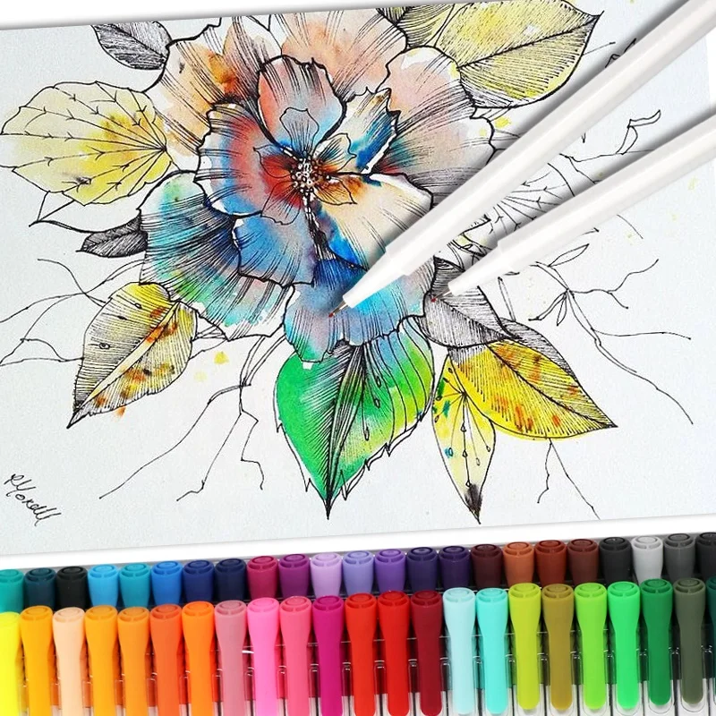
48 Unique colors sketch drawing pen fineliner marker 