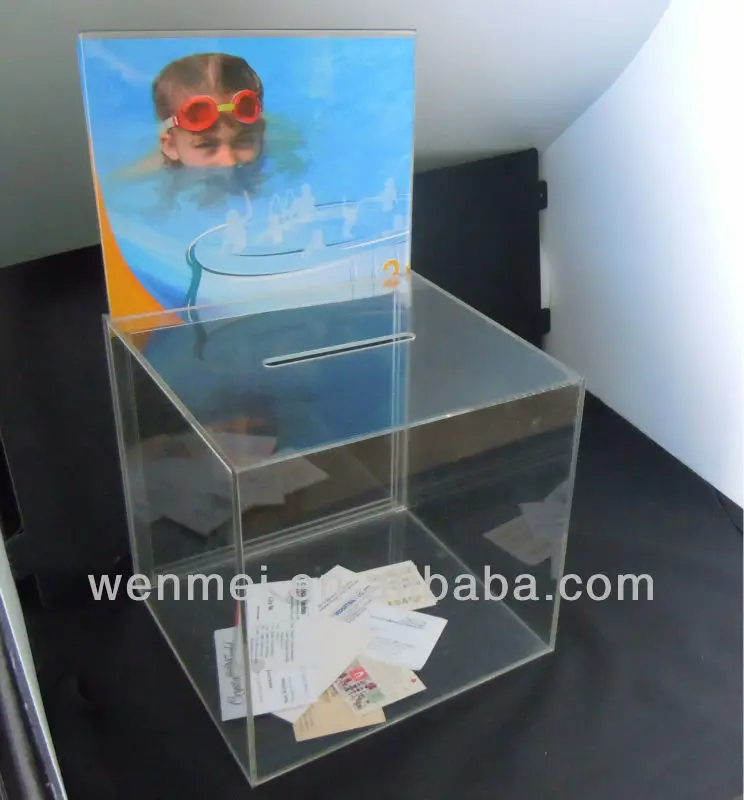 Acrylic Ballot box, suggestion box, acrylic box for business card