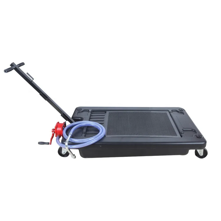 Portable steel oil drain pan truck waste oil collector
