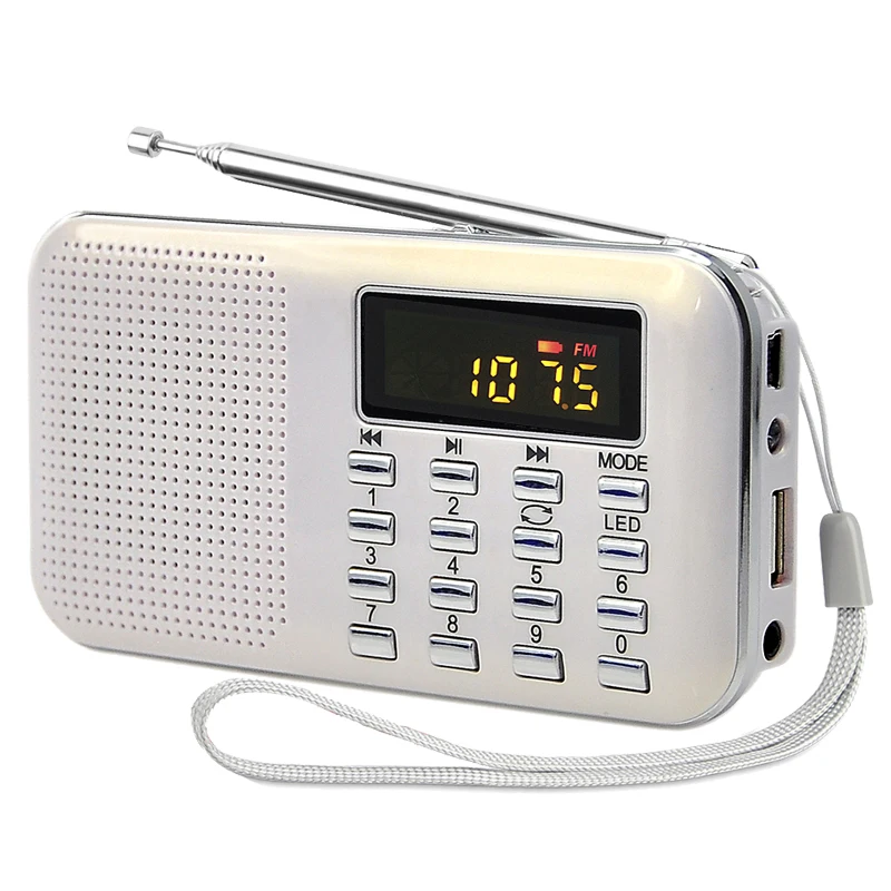 L-218 factory best hot sale pocket high quality SD card USB MP3 player with FM radio