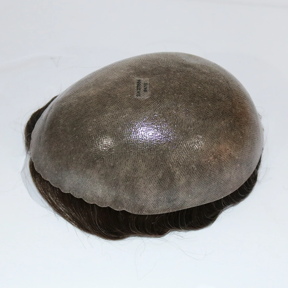 Прочная кожа натуральные волосы мужской парик индийские неповрежденные волосы чистые полиэтиленовые человеческие волосы заменяемые черные мужские парики