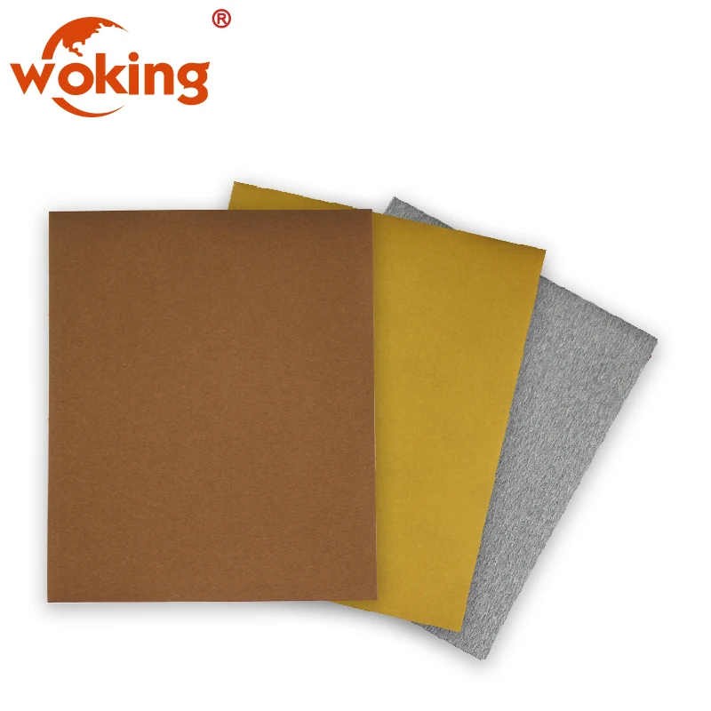 Stearate coated Golden sanding paper sheet for Wood Processing