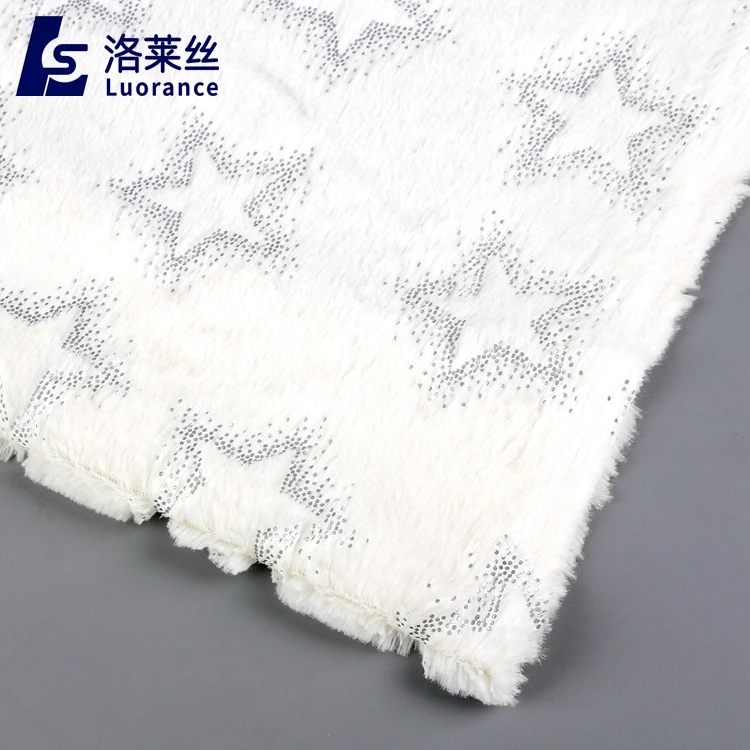 wholesale white synthetic faux fur fabric