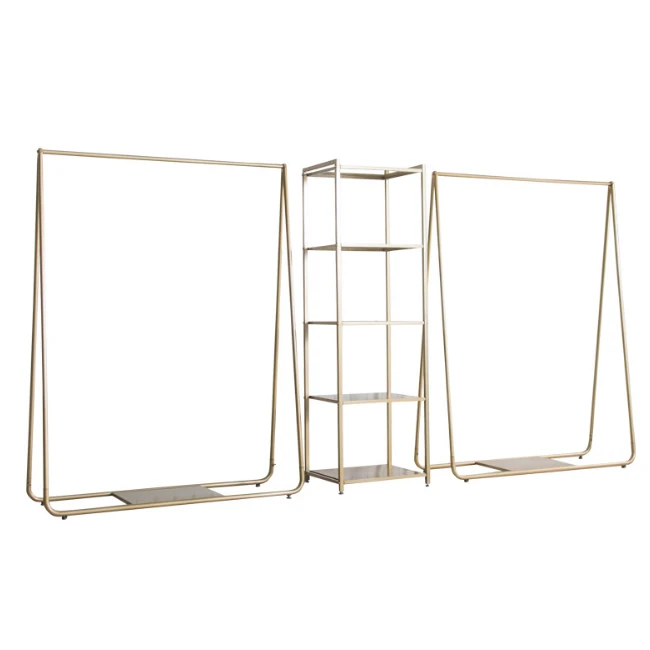 Стойка Gloden в европейском стиле элегантный дизайн стойка для демонстрации одежды напольная платьев магазинов стойки