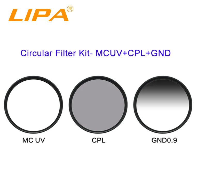 Circular effect filter set MC UV and CPL and GND filter for camera OEM/ODM
