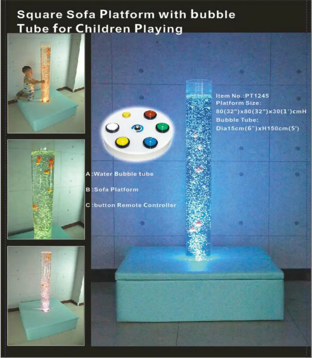 water bubble tube platform for children playing platform with button remote controller