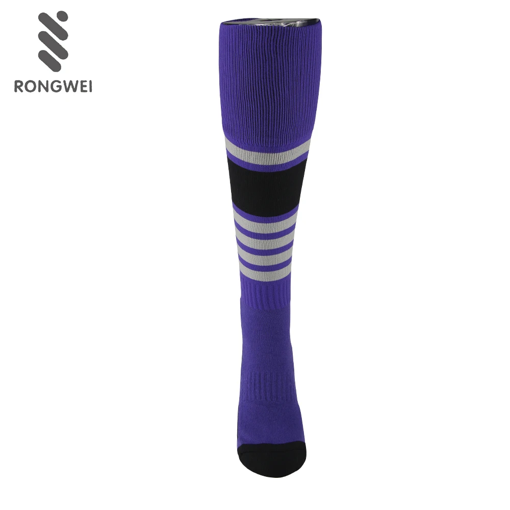Hot Sale Good Quality Purple Color Stitching Soccer Socks Training Accessories