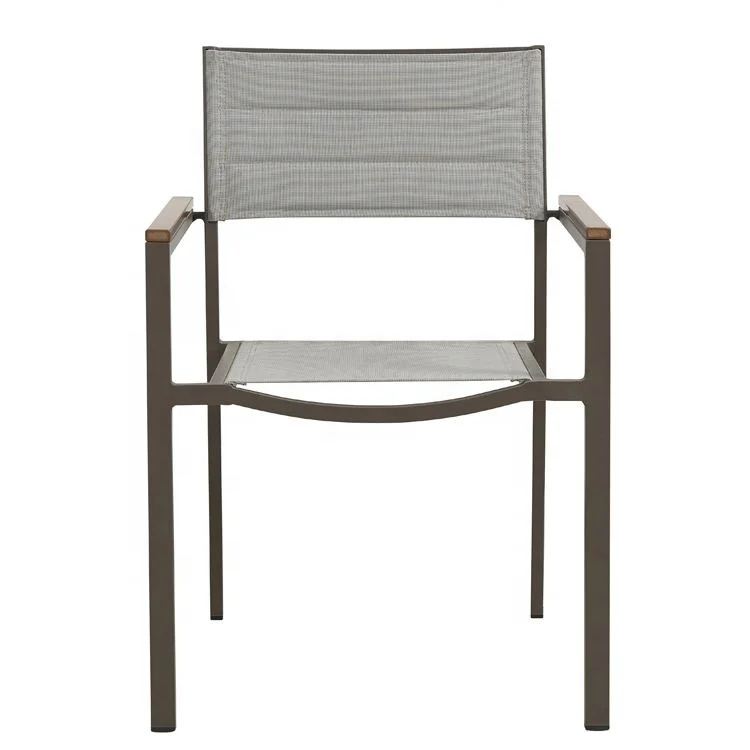 Restaurant Outside Patio Furniture Garden Wooden Arm top Outdoor Dining Chair