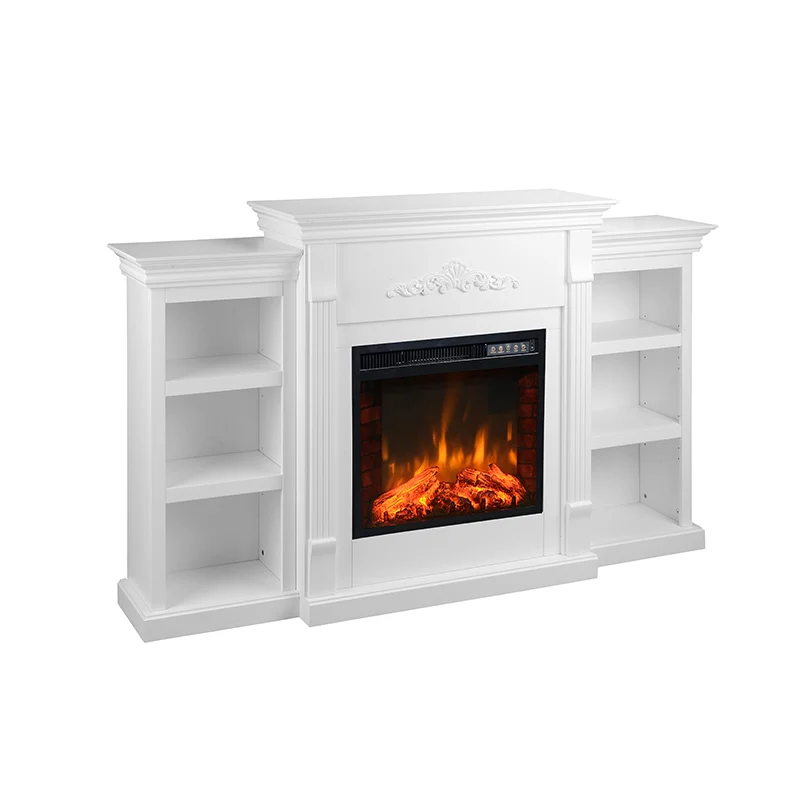 
2 Sided Decorative Freestanding Indoor Electric Fireplace With Wood Mantel 