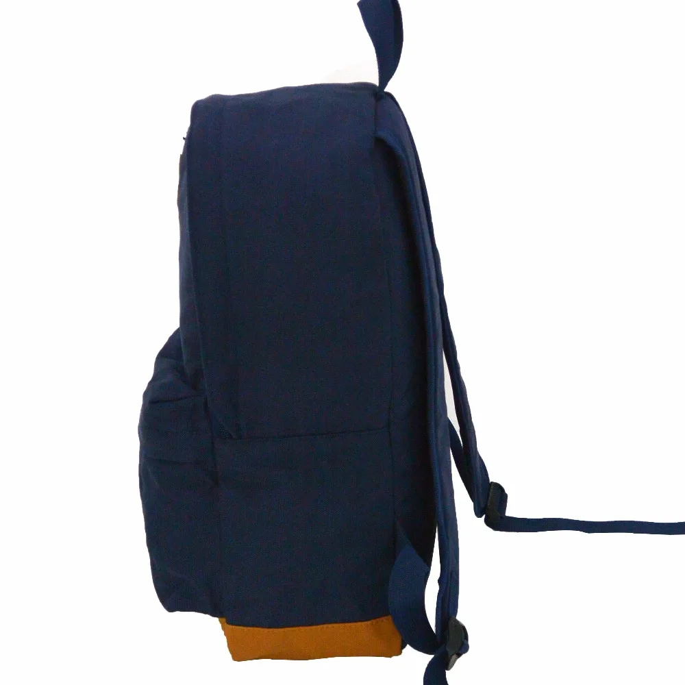 Simple Two Compartments Canvas School Book Bag Promotion Daily Backpack