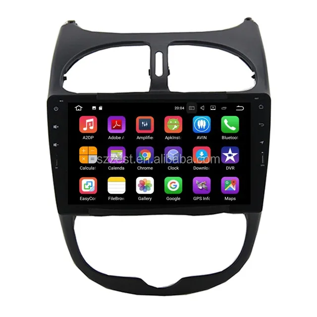 Android 10 Capacitive Screen Multi-point touch Cortex-A9 wifi 2G , android gps car dvd for peugeot 206/