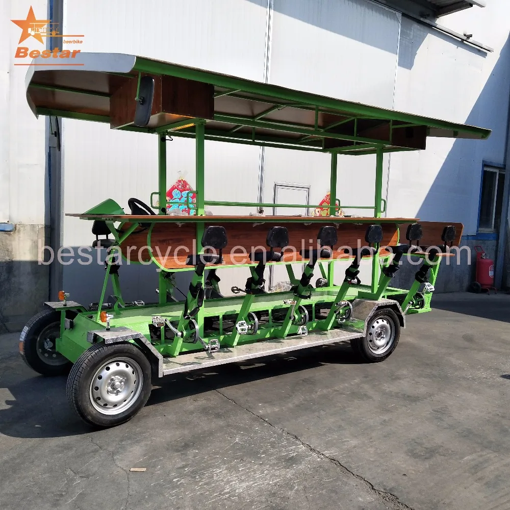 
Электрический велосипед для пива, используемый quadricycle surrey, производитель экскурсионных велосипедов 