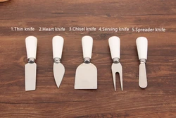 Wholesale cheese knife set cheese knife with porcelain handle