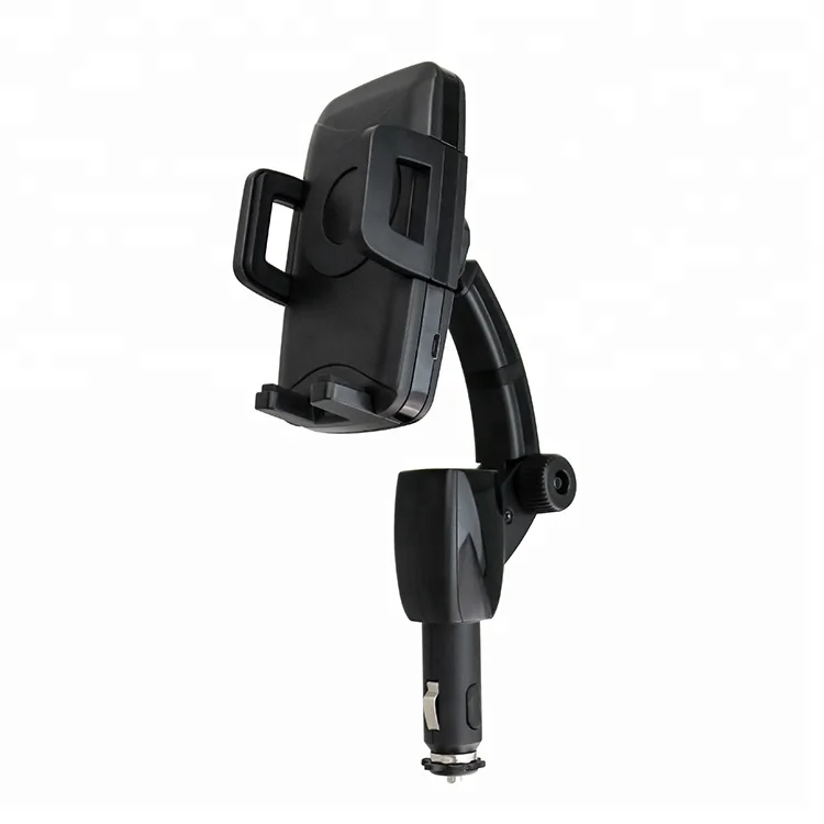 Quick charge QC 3.0 2 USB cigar socket wireless fast charging car phone charger holder