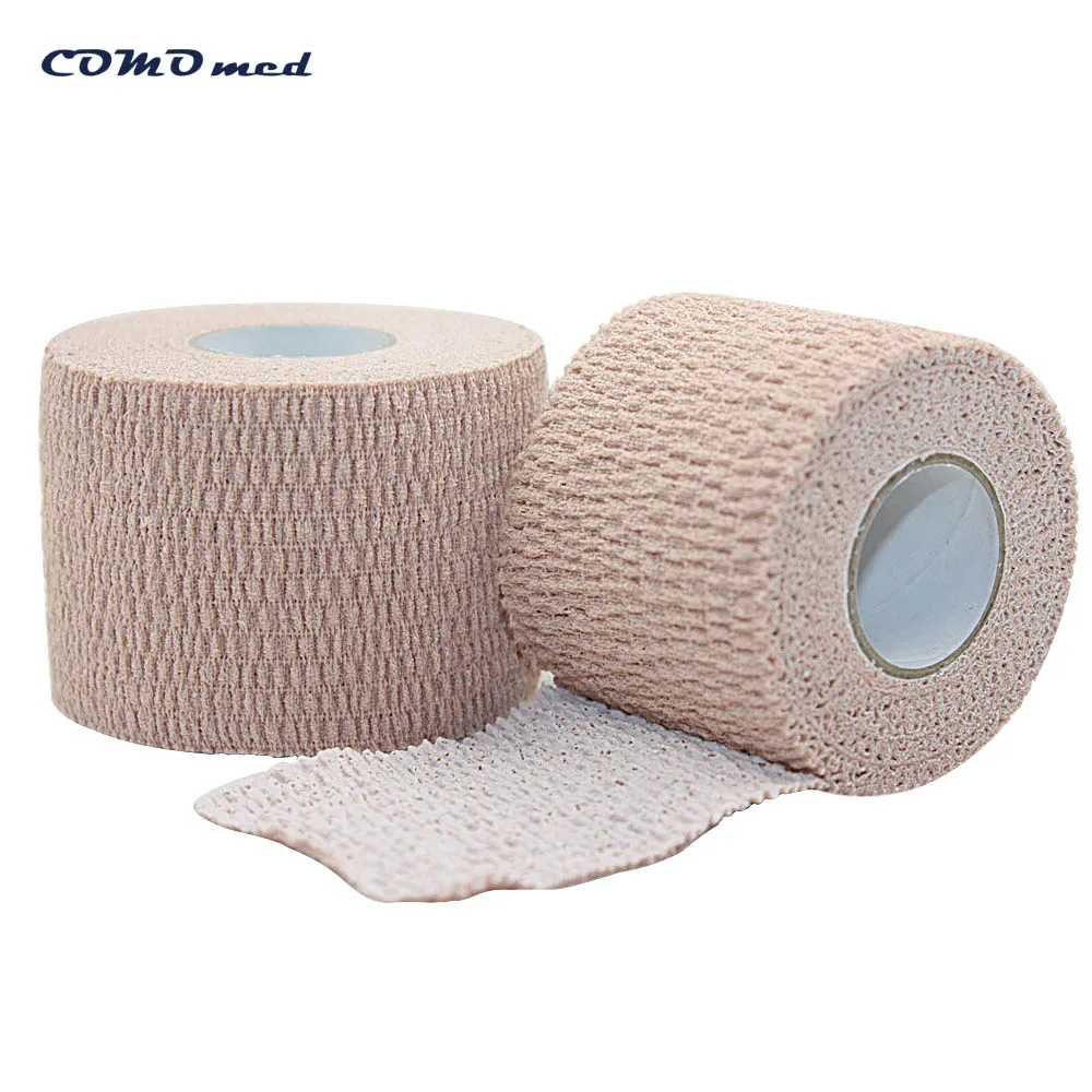 quality 4.5m/6.9m Hand Tear Light Elasticity Adhesive Bandage self adhesive black tape 5m