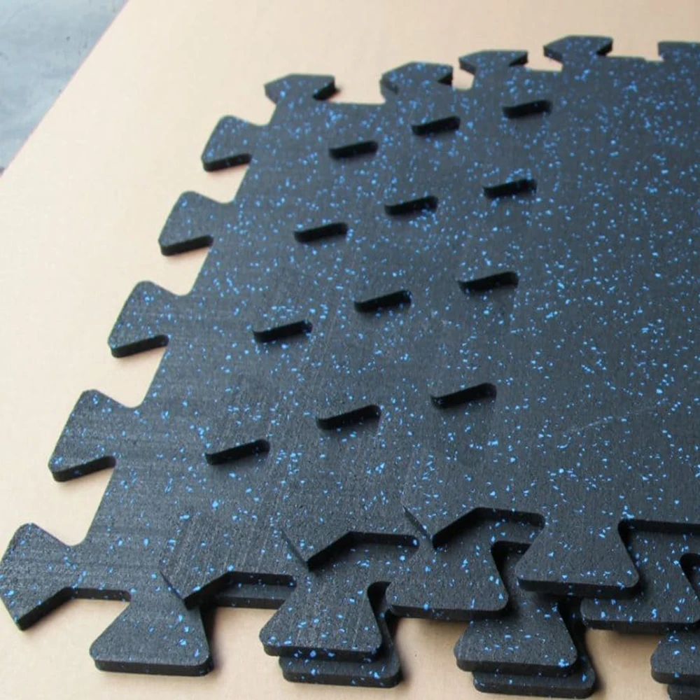
High quality Safe materials Eco-friendly gym interlock rubber tiles rubber flooring wholesale 