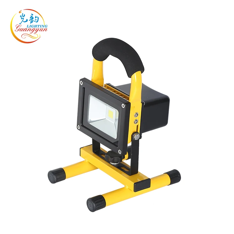 High Quality 10w Battery Operated Led Light Outdoor Rechargeable Portable Led Flood Light