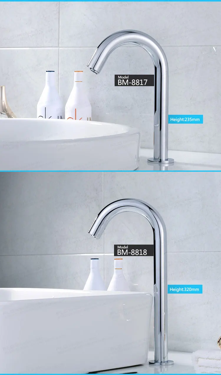 FLG Single Cold Automatic Sensor Faucet Arrival 304 Stainless Steel New CE Bathroom Chrome Modern Contemporary Ceramic Polished