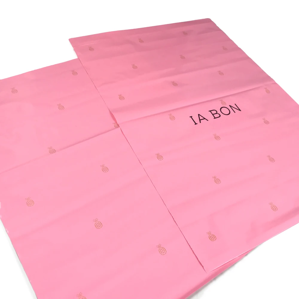 pink wholesale/bulk/cheap custom logo printed self adhesive sealed garment/clothing shipping envelope for sale