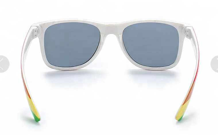 Hot Sales AC Lenses with UV400 Promotional Plastic Rainbow Heat Transfer Printing Sunglasses 2021