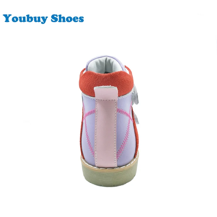Girls stylish ankle boots kids orthopedic safety shoes manufacture in guangzhou factory