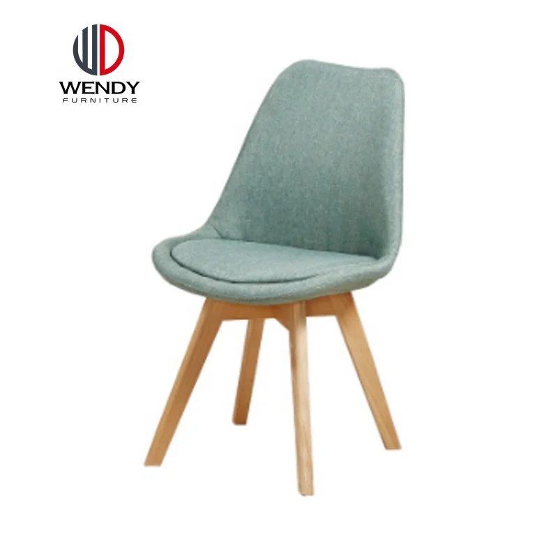 
fabric dining chair with beech wood legs for sale 